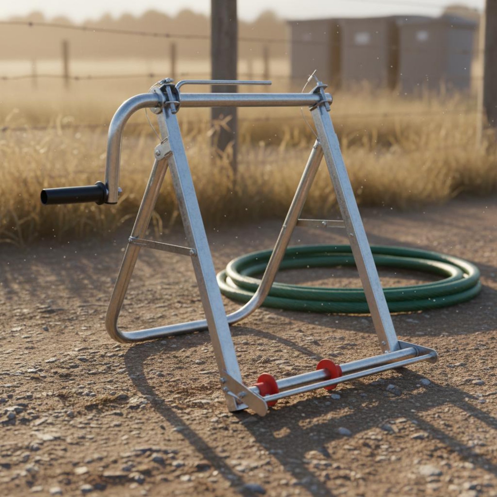 Heavy Equipment Workshop - Flat Hose Reel Hand Crank Manual